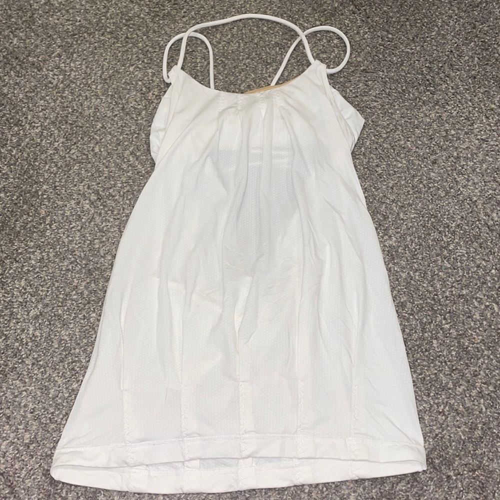Lululemon White Strappy Tank Top